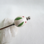 両面雪うさぎのかんざし（銀）