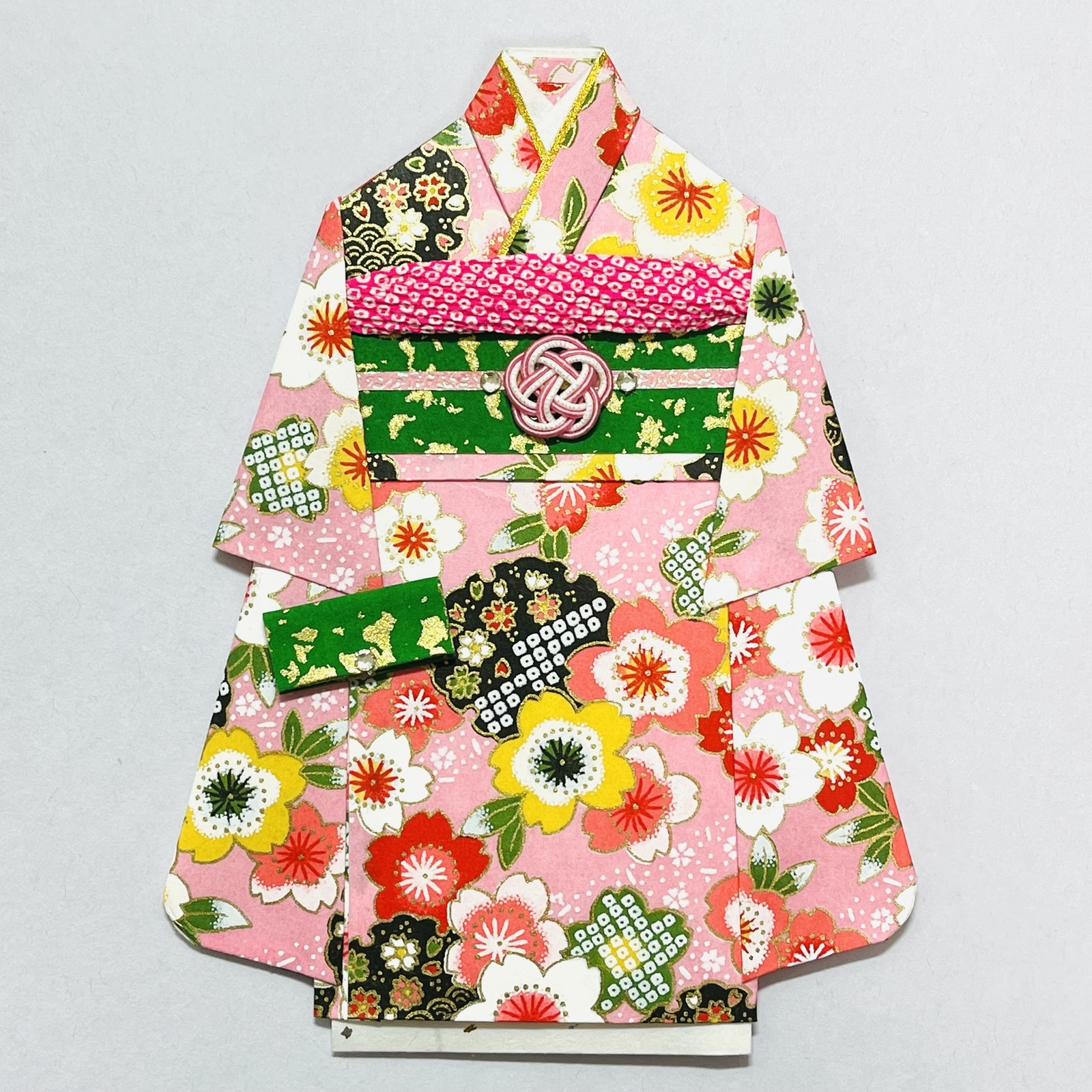 着物のお祝い袋2638 ご祝儀袋 桜 袴 - 着物のポチ袋屋 キャンドル