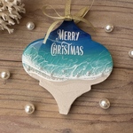 海のクリスマスオーナメント　クリスマス　海　オーナメント　飾り　christmas  ornament  波　オーシャンパネル　オーシャン