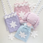 【2way】\冬限定/ パールキルティング スノーフレークポシェット❄️ ぬいぐるみポシェット キッズポシェット