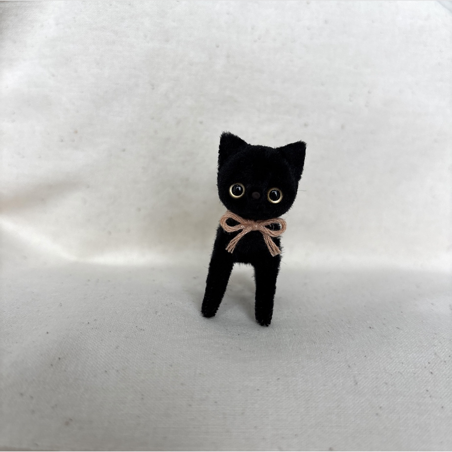 二足歩行 クリスマス黒猫ちゃん モールアート モールベア - rim0130rim