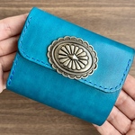 《コンチョ付き》本革三つ折り財布