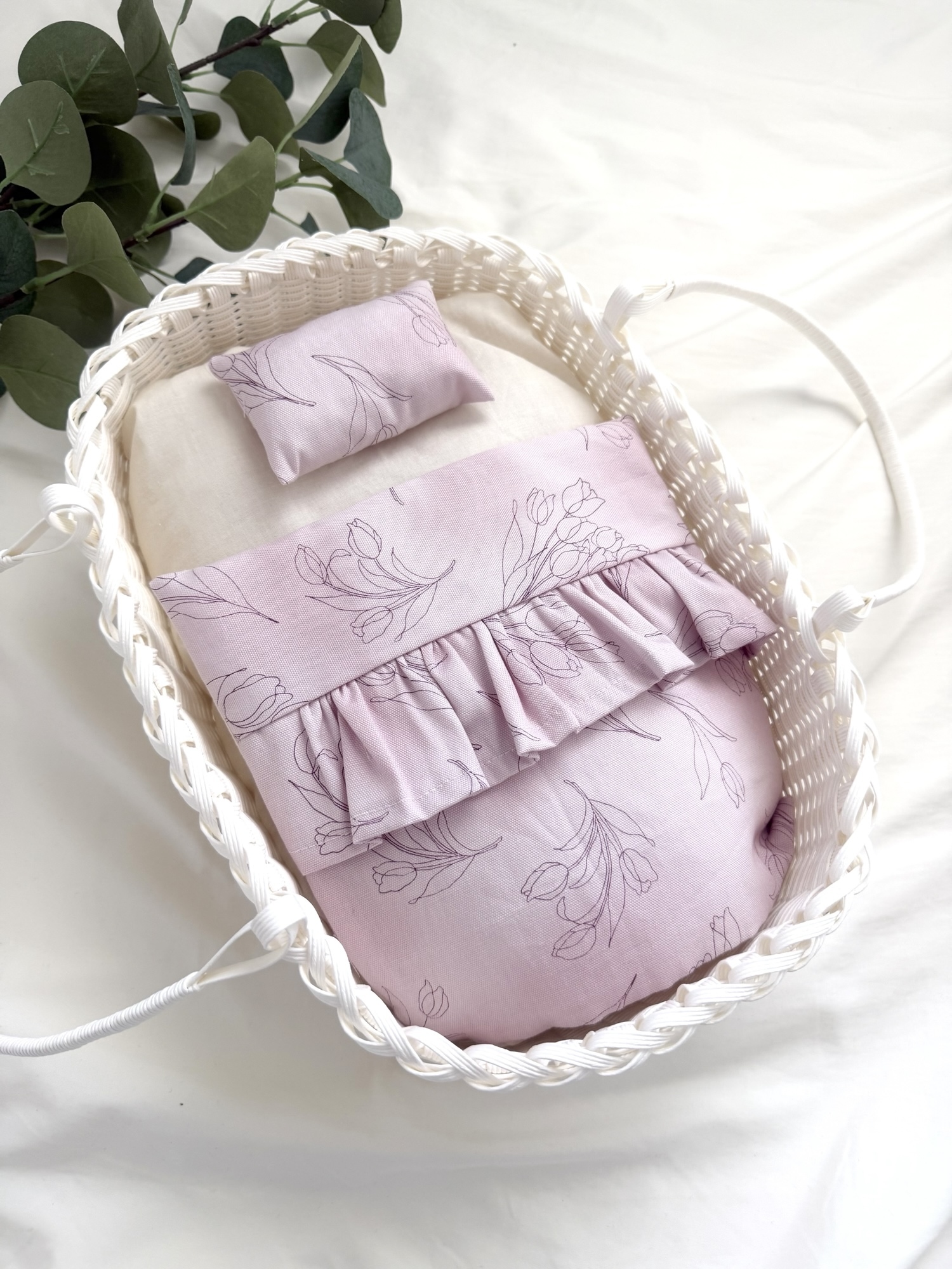 バスケットのみ♡お人形用クーファン ままごと メルちゃん - *mucha