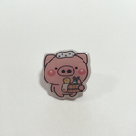 温泉ぶたさんピンバッジ☆送料無料