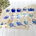 耐水ステッカー　セキセイインコ１