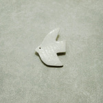 【再販】ことり*　小鳥のブローチ　white　白