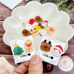 クリスマス ミニヘアゴム【2個セット】ヘアアクセサリー＊ゴム付け替え可能【サンタクロース トナカイ ゆきだるま ジンジャーマン ツリー 】