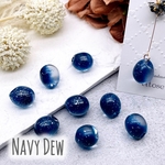 【brsr2006acrc】【４pcs】【15x12mm】  Navy Dew オリジナルドロップビーズ