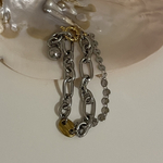 gold coffee bean bracelet【304stainless】