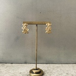 Vintage 70s-80s USA retro classical design hoop earring 