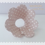 くすみピンクドットのエリザベスカラーMサイズ(しっかりタイプ)