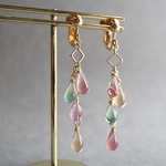 秋色きらり 手作りビーズの耳飾り ピアス/イヤリング/ノンホールピアス