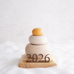  T007 【 鏡餅 】 木製鏡もち お正月 正月飾り 新年 / 2025バナー・収納ボックス付き
