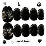 NEW(🎀🖤)ブラックホロリボン 黒 ハート シンプルデザイン リボンモチーフ パーティ イベント 結婚式