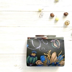 選べる ＊ラミネート＊ がま口ミニ財布 10×11㎝ 口金シルバー 布 ビニールコーティング リバティプリント使用