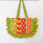 りんごのフリルバッグ(グリーン⭐︎ハート)