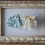 バイカラーのバレッタ〜white＆blue