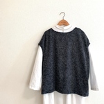 ミックスシャギーのコクーンベスト