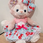 水色さくらんぼワンピース