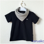 ❤︎オシャレboyのよだれかけ ☆グレー×ブラック