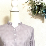 【オーダー】フリルⅤ襟長袖ワンピース