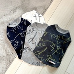 英字Tシャツ バインダー配色使い ドッグウェア