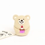 2-25【小】メロクマ（ベージュ／ケーキ) Feel free to mix and match 【small】Bear