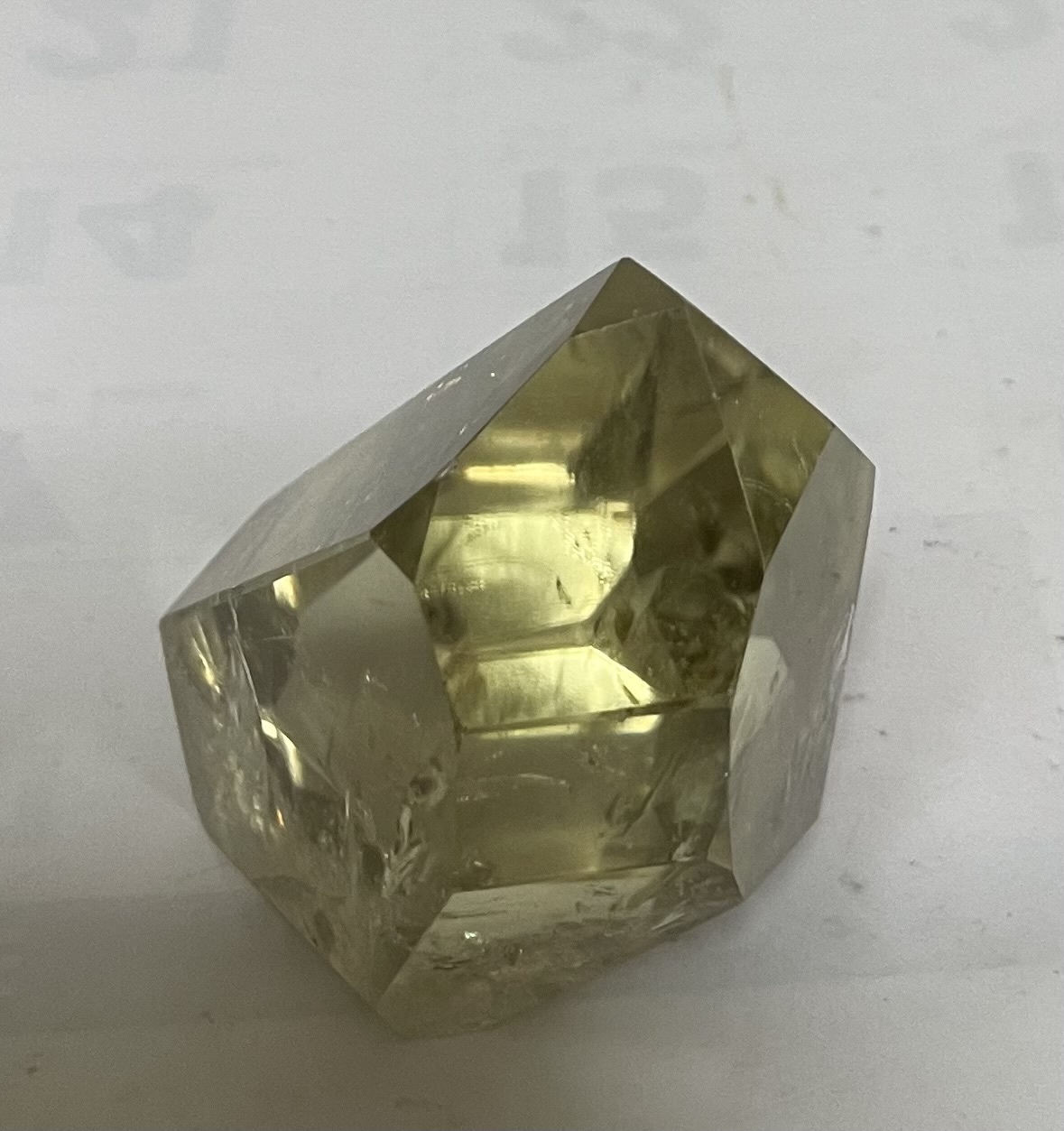 アイリスクォーツ シトリン 010 レモンクォーツ 水晶 虹入 天然石 ブロックカット 置物インテリア パワーストーン 幸運 財運UP