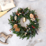 《数年と長く飾れる》2025 クリスマスネイチャーフローリース/プリザーブド/クリスマスインテリア/玄関リース/リビング/ベルリース