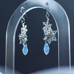 雪の結晶＊耳飾り(ピアス/イヤリング)