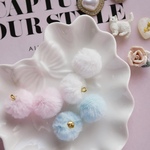 《ホワイト》ポンポン・パステルファーチャーム/4個