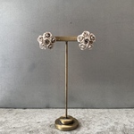 Vintage 70s USA retro white rose bouquet pierces 
