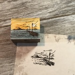 ランプの桟橋 ペイントver. - Lamp pier Paint ver. - [ラバースタンプ]