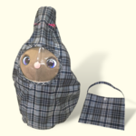 雨ガッパ!！　撥水☆　グレーチェック