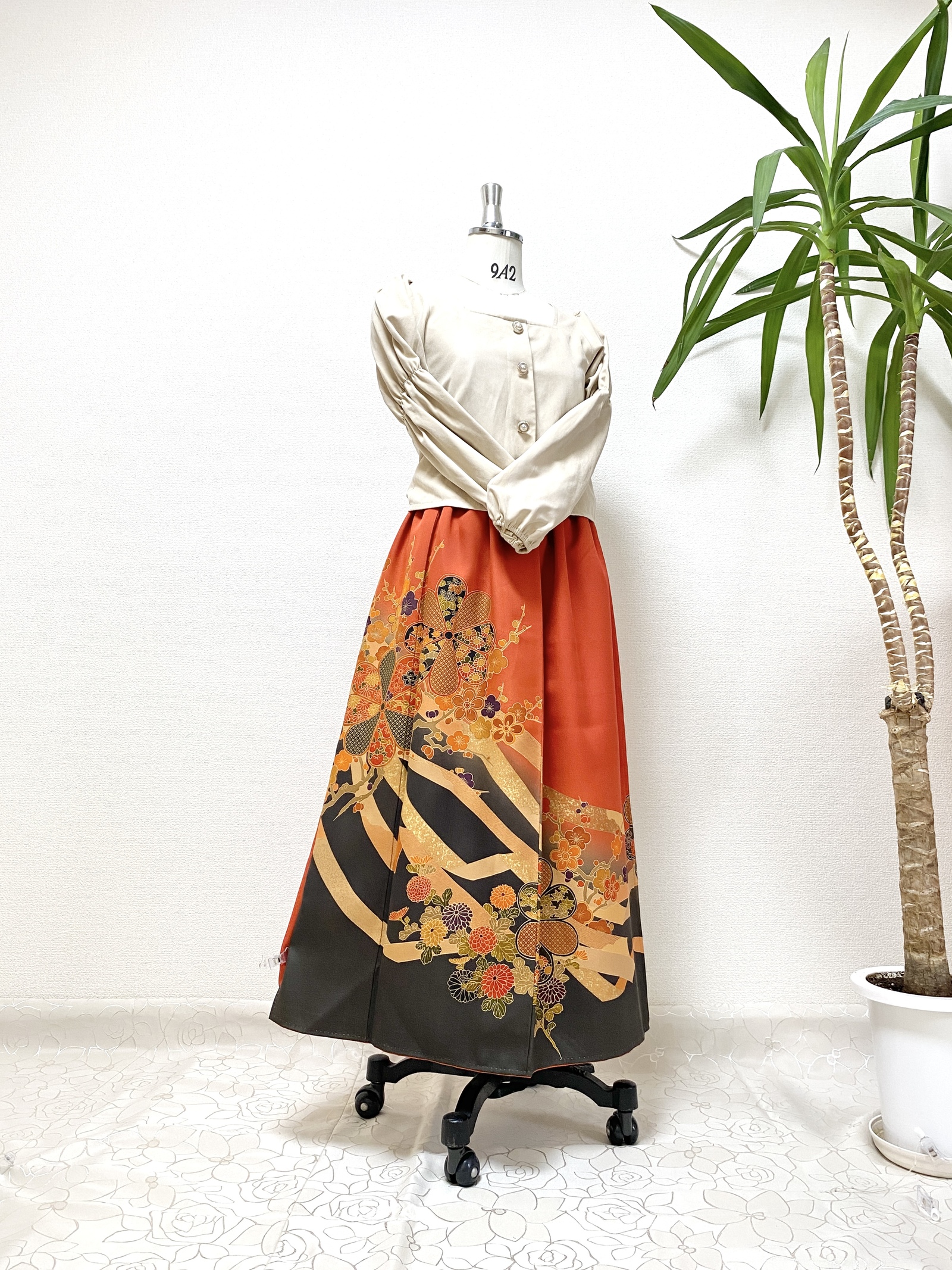 黒留袖着物リメイク羽織物ショールカーディガンストールポンチョ送料