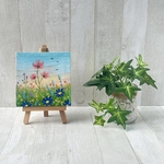 プチキャンバス絵画シリーズ♡アクリル画《原画》　✴︎  Flower of fantasy ✴︎