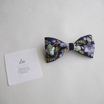 新作꙳⋆【 purple navy 】蝶ネクタイ　キッズ用　子供用　大人用　インド刺繍リボン　誕生日　バースデーフォト　結婚式