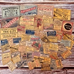 コーヒー染めラベル67枚　マッチラベルモチーフ