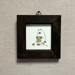 ミニ原画「編み物」