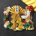 2026 正月　〜金寿に包まれて〜 正月しめ縄飾り　つまみ細工　一点もの リース　お正月飾り