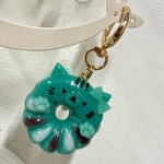 ドーナツ猫のキーホルダー(チョコミント) #01