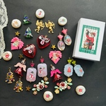 【オープン記念】ヴィンテージクリスマス　NOELの香水瓶　チャーム　ビーズセット　numiukarin 箱付