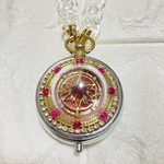 魔法少女　コンパクト　小物ケース　変身　ネックレス　スター　ピンク