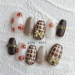 𝐭𝐰𝐞𝐞𝐝 ◾️ネイルチップnail tip 韓国 大人可愛い order nail