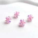 オリジナル新作★クリスタルの星　花火　ピンク×オーロラ