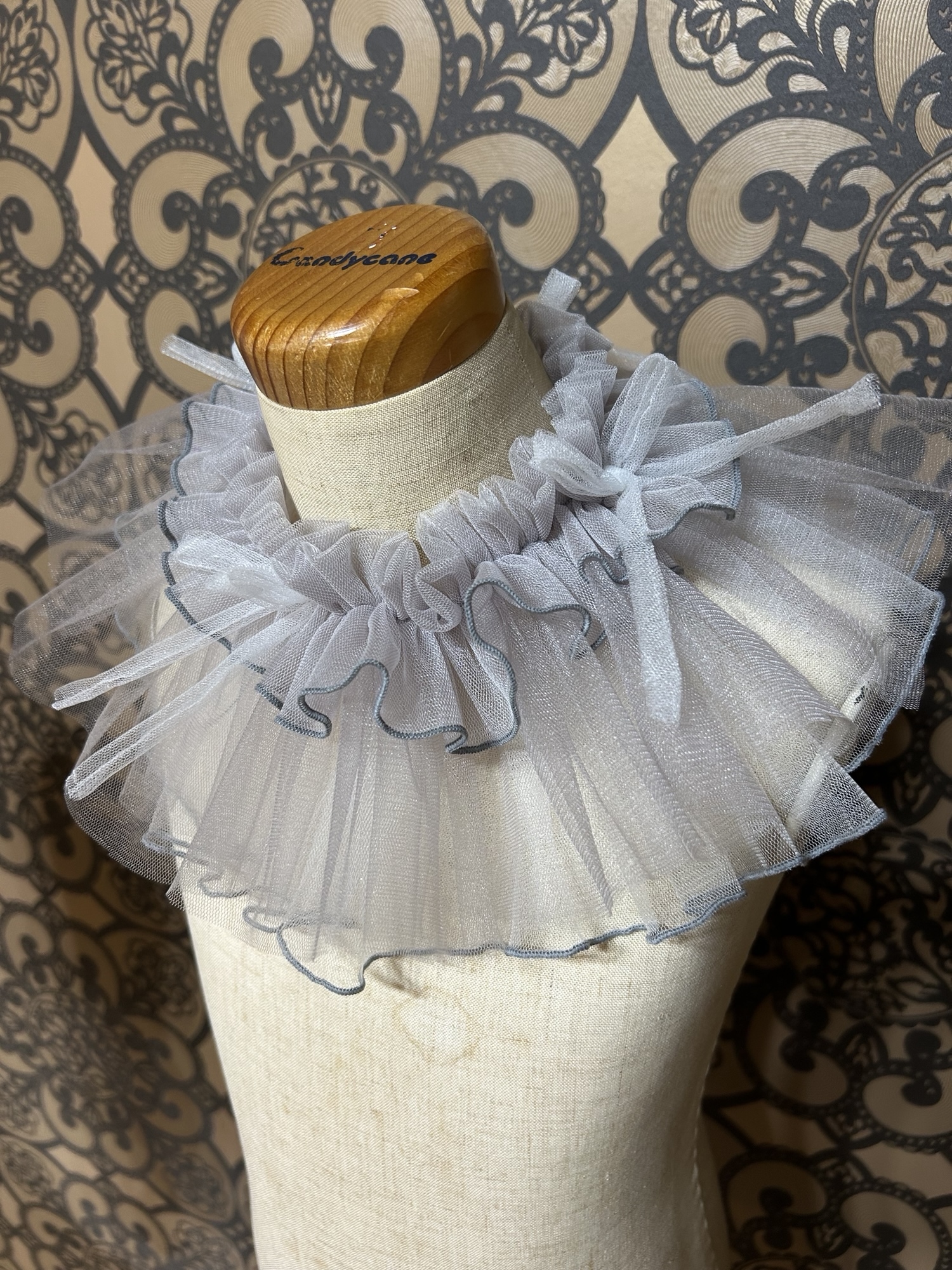 受注製作】 チュールの付け襟 グレージュ - Dress audrey | minne 