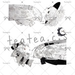 【S45】teatea.オリジナル 人物ステッカー
