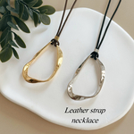 選べる 革紐カラー 本革 水牛革紐× マットゴールド マットシルバー チャーム ロングネックレス メガネホルダー メガネストラップ グラスコード