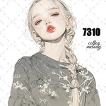 original sticker « no.7310 »     //     人物ステッカー オリジナルステッカー オリジナル人物ステッカー ステッカー cotton melody