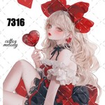 original sticker « no.7316 »     //     人物ステッカー オリジナルステッカー オリジナル人物ステッカー ステッカー cotton melody